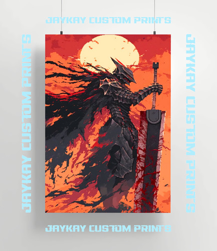 Poster berserk guts anime - poster,