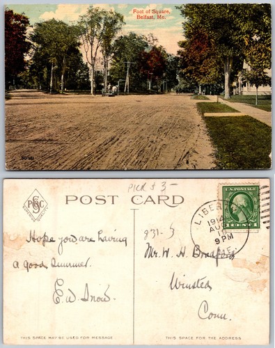 Cartolina postale piazza - cartolina,