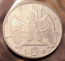1 Lira 1940 Impero Magnetica