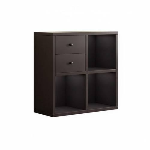 Libreria nera con anta - libreria,