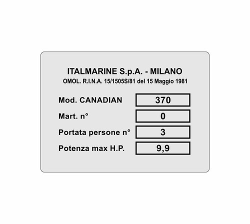 Targhetta alluminio per - alluminio, barca