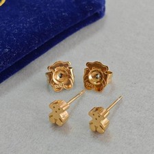 TOUS Mini Orso Orecchini Tono Oro Acciaio Inox Borchie 6mm USA Import Inutilizzati