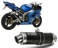 Scarico Storm by Mivv Gp Nero acciaio inox per Kawasaki Zx-6 R 636 2003 > 2004