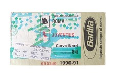 *HH* Biglietto Ticket Calcio Football Partita Roma Juventus '90' 91 Curva Nord