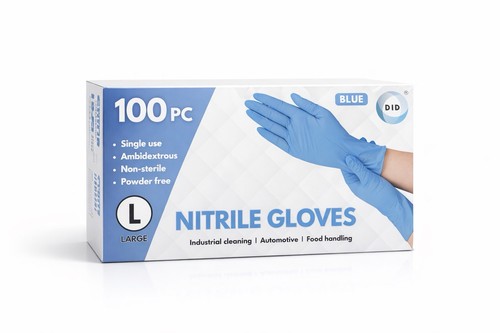 Guanti nitrile blu senza - guanti,