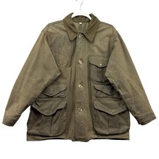 Filson giacca da caccia in tessuto di latta cerata uomo L verde lontra made in USA stile 462