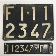 VECCHIA BELLA TARGA IN METALLO AUTO D’EPOCA FIRENZE FI ITALIA VINTAGE ANNI 50/60
