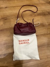 Mansur Gavriel MINI CLUTCH CLOUD CLUTCH Melograno Italiano Made In Italy Sacchetto Polvere Nuovo senza etichette