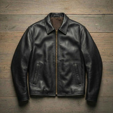 Giacca di pelle nera vintage
