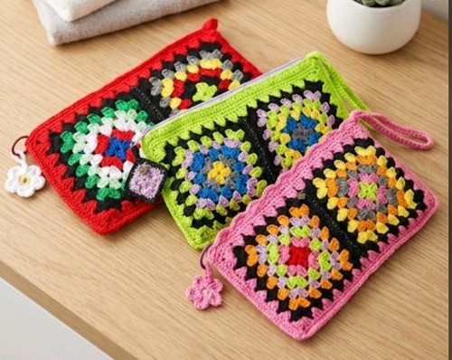 Pochette uncinetto fatta - pochette, a