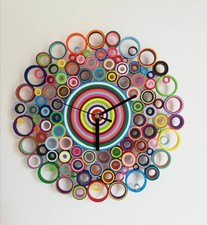 Orologio da Parete, Orologio di carta, Orologio Colorato, Primo Anniversario