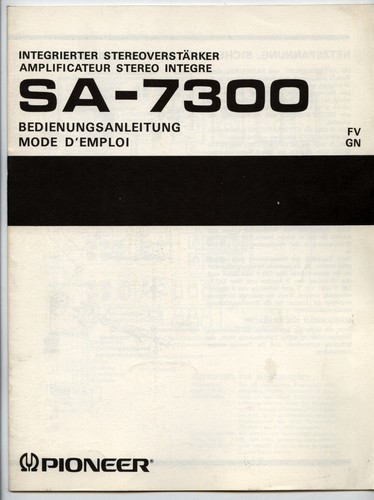 Pioneer 7300 mode - -,