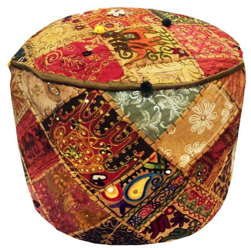 Pouf indiano patchwork - ,