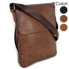 Borsello Borsa tracolla da uomo grande monospalla portadocumenti porta documenti