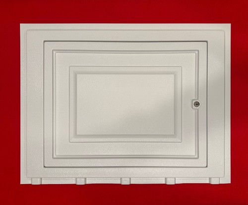 White vinyl skirting access - skirting,