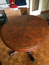 Tavolo ovale in radica con 4 sedie