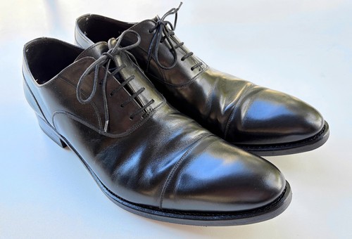 Black leather oxford shoes - black,