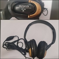 Aiwa HP-350 Stereo Headphones Super Bass Vintage Made In Japan Open Never Used