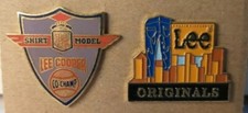 SPILLE PINS-LEE COOPER JEANS SHIRT-BADGE PATAS STIFTE BROCHES-VINTAGE ORIGINALI