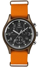 Orologio Uomo Timex MK1 Alluminio Cronografo Cinturino Nylon Arancione TW2T10600