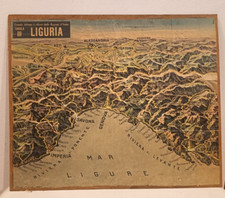 STAMPA DIDATTICA ANNI '60, GRANDE ATLANTE REGIONI D'ITALIA, LIGURIA