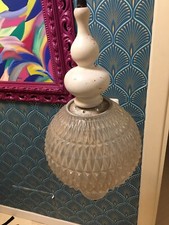 Lampadario palla sfera design anni 60/70 vetro di Murano Vetro Molato