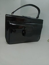 Borsa Vintage Vernice In Pelle Nera