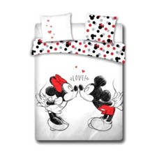 Minnie Mouse Baccio Set Letto 1 Piazza e Mezza Copripiumino 200x200cm, Cotone