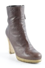 MIU MIU Stivaletto con zip Donna Scarpina di lana Taglia IT 39,5 stile casual