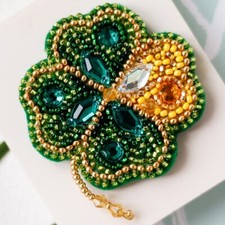 Kit ricamo perline foglia