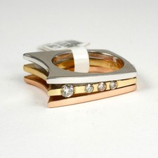 Anello 585 Oro Rosso Giallo