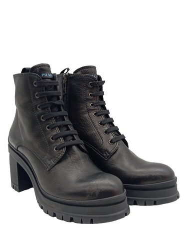 Prada stivaletto stringato - stivaletto,