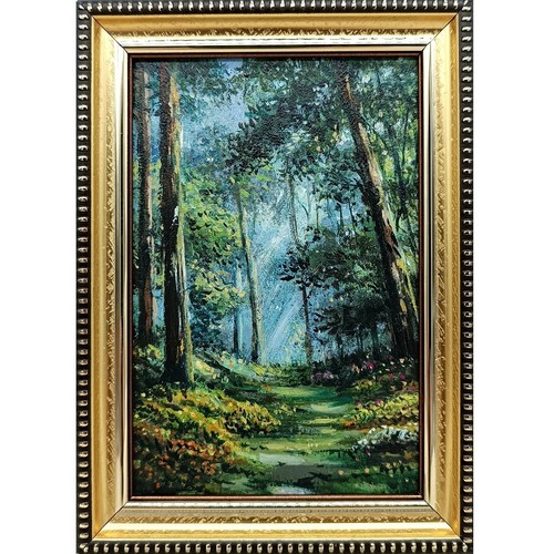 Paesaggio forestale dipinto