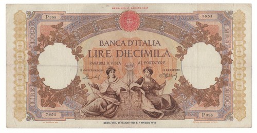 10000 lire repubbliche - lire,