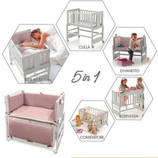 CULLA ALBA Next-to-Me 5 in 1 con dondolo, si trasforma in Scrivania! Rosa