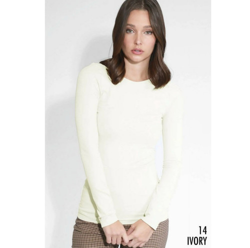 Top girocollo sexy avorio