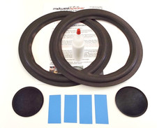 Acoustic Research AR38s 10" Woofer Refoam Kit Riparazione Schiuma Altoparlante con Tappi Antipolvere!