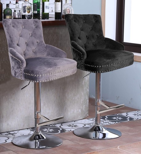 Sgabello bar velluto - , bancone