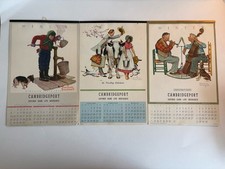 3 calendari da parete vintage
