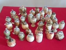 Lotto di 36 accendini da tavolo in pietra onice levigata e acciaio. Fine '80-'90