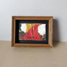 Sergio Spataro – “Composizione astratta” – Anni ’80 – Tecnica mista su legno 