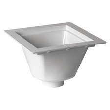 OATEY 42721 Lavello da Pavimento,12 in W, Quadrato,Bianco 39AT72
