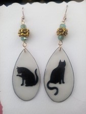 orecchini resina Gatti goccia