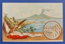 1900ca magazzino centrale militare di Napoli - gruss col Vesuvio