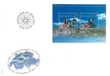SVIZZERA 2004 LA SVIZZERA IN BICICLETTA CICLOTURISMO FDC Cat.U.BF 36