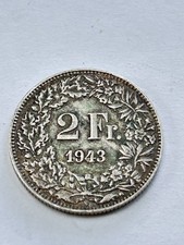 MONETA 2 FRANCHI SVIZZERA 1943