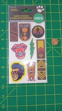 Foglio Adesivo Texturizzato Multicolore Scrapbook Stickers Power Lips Monster Patch