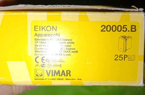 Deviatore 16ax bianco - 1p,