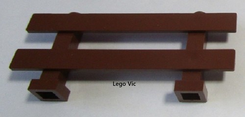 Lego 6079 fence reddish brown - fence,