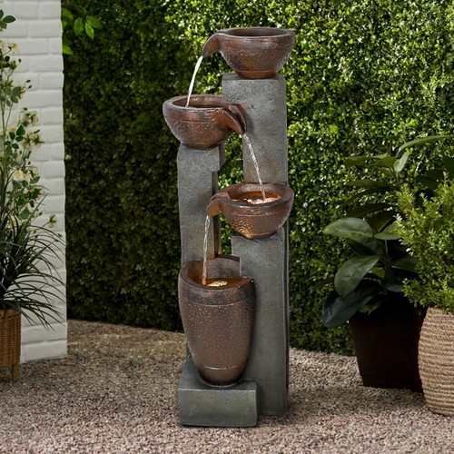 Fontana acqua zen con vasi - fontana, d'acqua